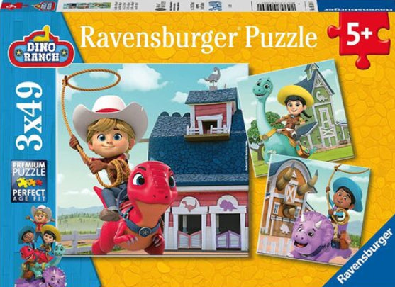 Puzzle 3X49Pc Dino Ranch Min And Miguel
