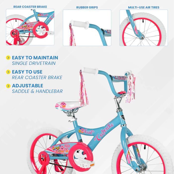 BIKE KENT 16" CUPCAKE GREY/PINK
