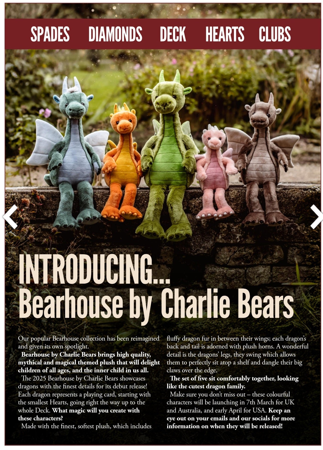 CHARLIE BEAR BEARHOUSE SPADES