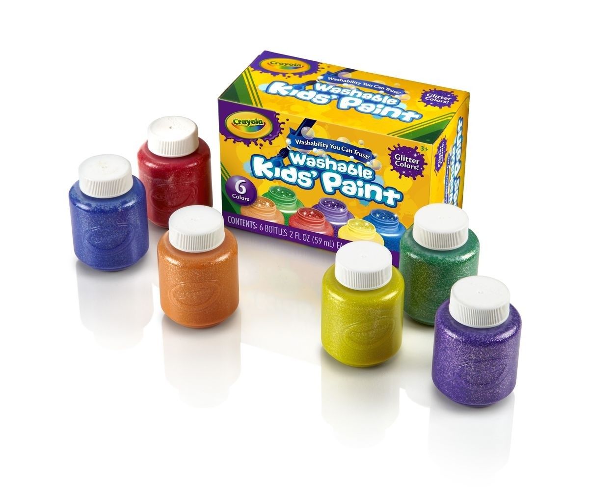 Crayola Paint Glitter Washable 6Ct