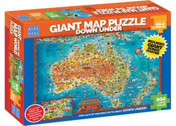 PUZZLE 300PC BOPAL DOWN UNDER GIANT MAP
