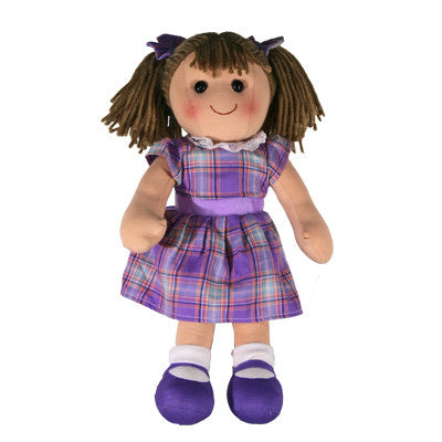 RAG DOLL YD1026 PENNY PURPLE CHECK DRESS