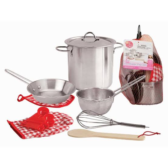 COOKWARE STAINLESS STEEL IN NET BAG 13PC