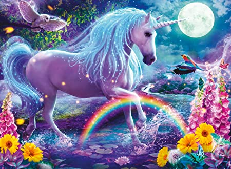 PUZZLE 100PC GLITTER UNICORN