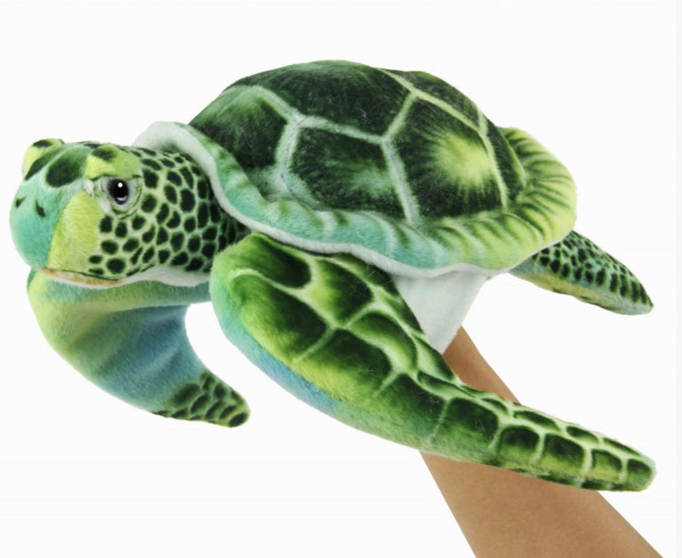 HANSA PUPPET GREEN TURTLE
