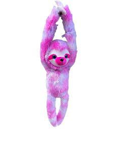 PLUSH COTTON CANDY HANGING SLOTH ASTD