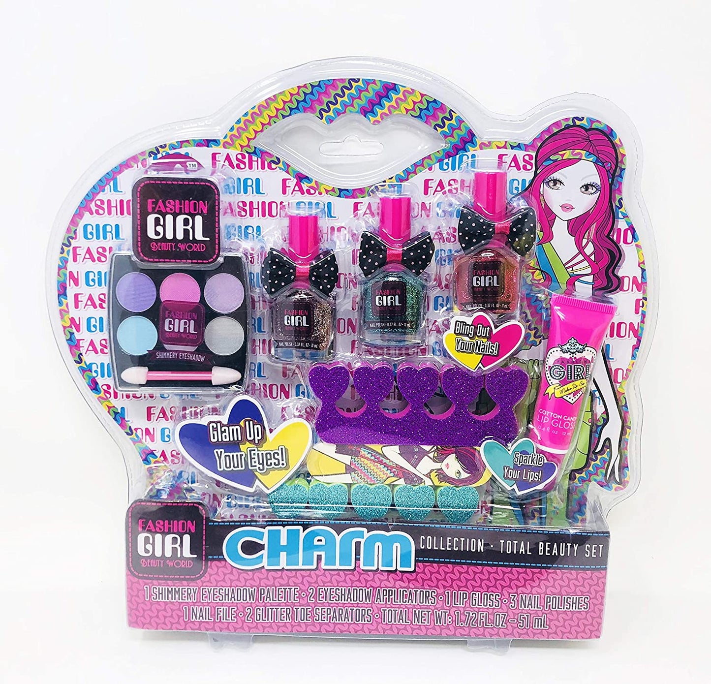 FASHION GIRL NAIL AND MAKEUP SET