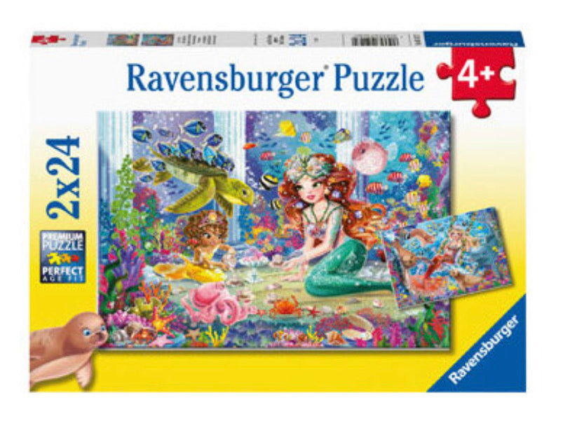 PUZZLE 2X24PC MERMAID TEA PARTY