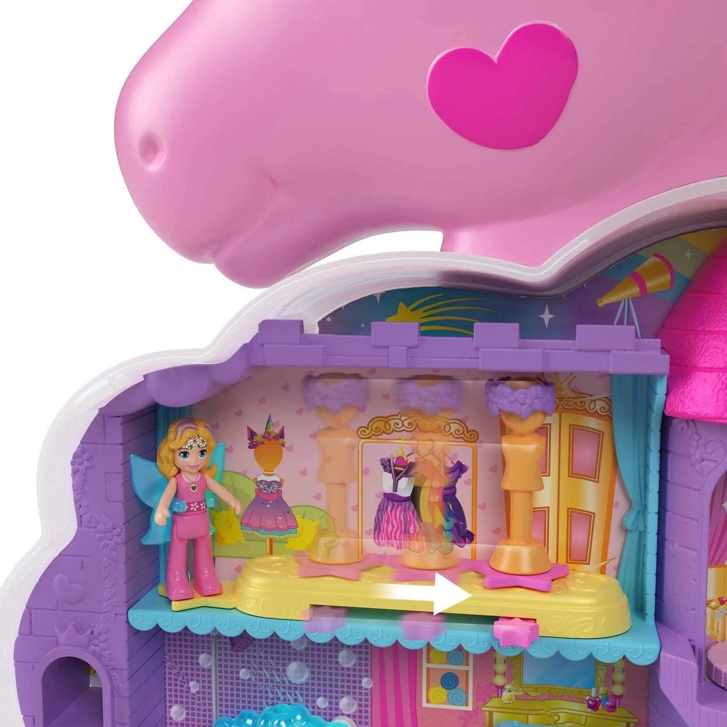 Polly Pocket Rainbow Unicorn Salon