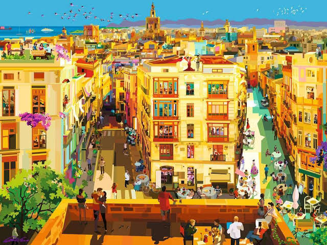 PUZZLE 1500PC DINING IN VALENCIA