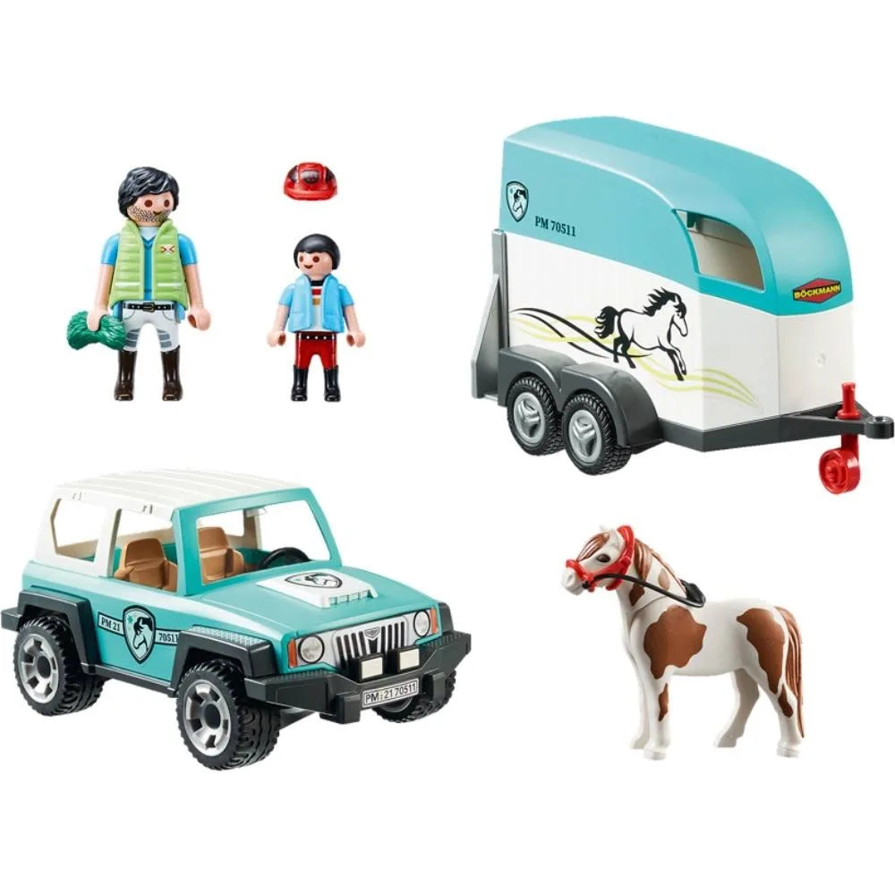 Playmobil 70511 Car With Pony Trailer