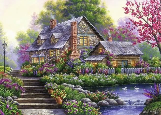 Puzzle 1000Pc Romantic Cottage