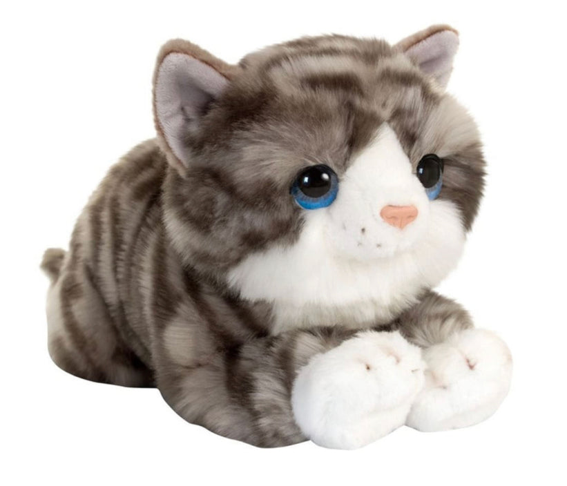 Plush Cuddle Kitten Grey Large