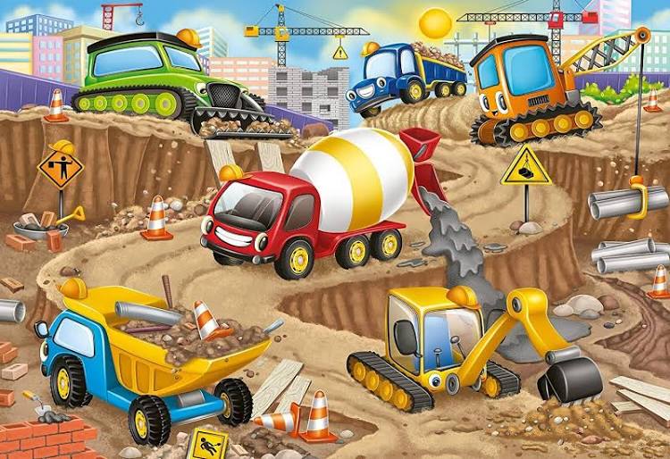 PUZZLE 24PC CONSTRUCTION FUN