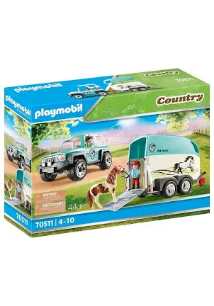 Playmobil 70511 Car With Pony Trailer