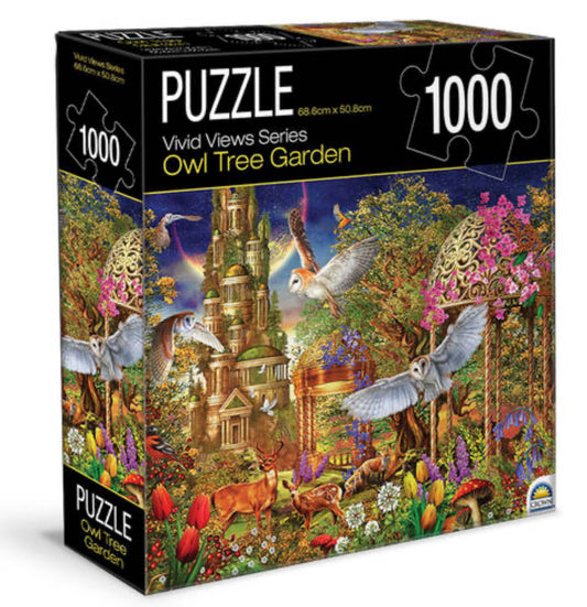 PUZZLE 1000PC VIVID VIEWOWL TREE GARDEN
