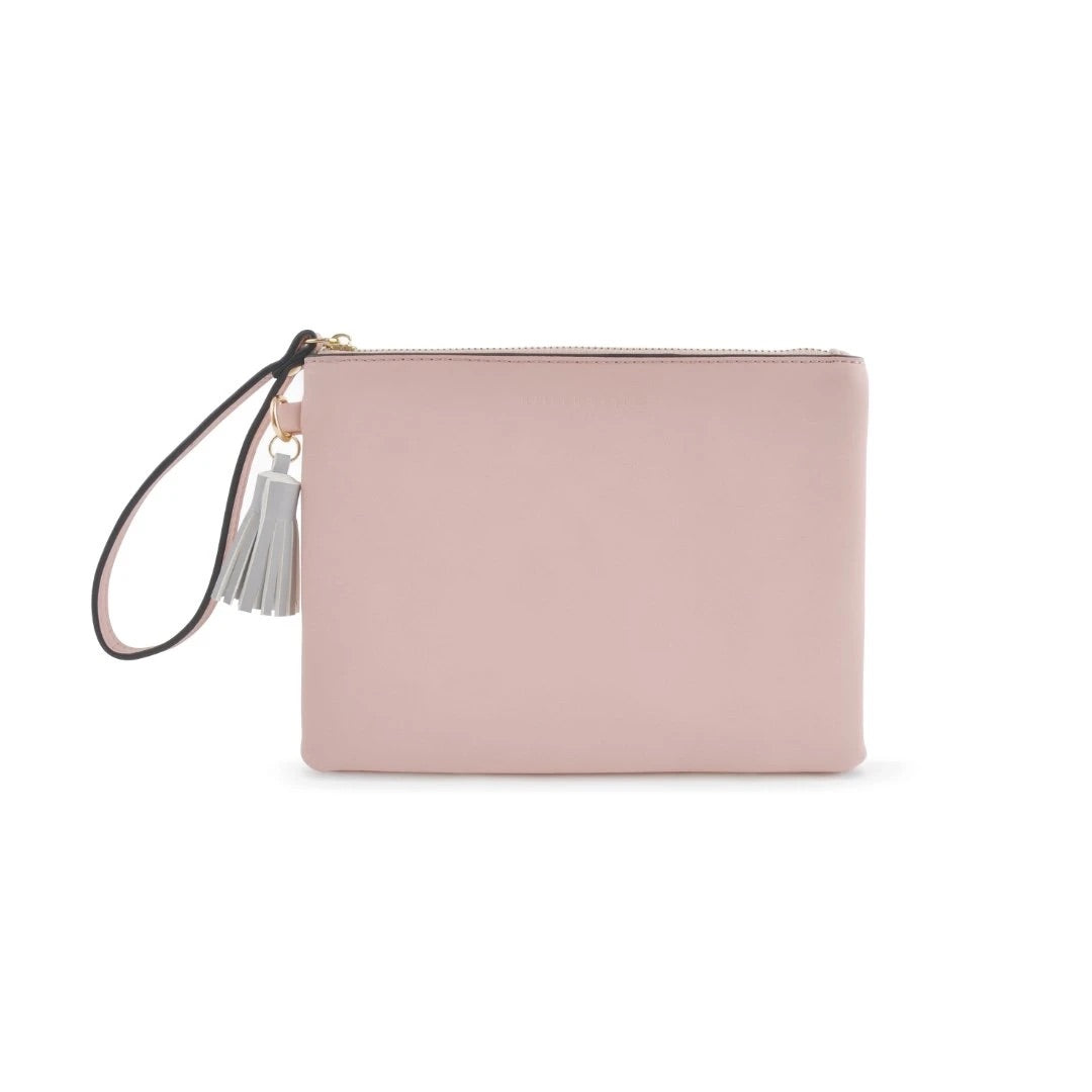 K Style Hand Pouch Pink/Grey