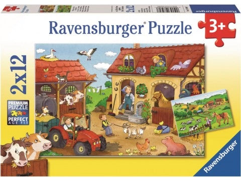 PUZZLE 2X12PC WORKING ON THE FARM