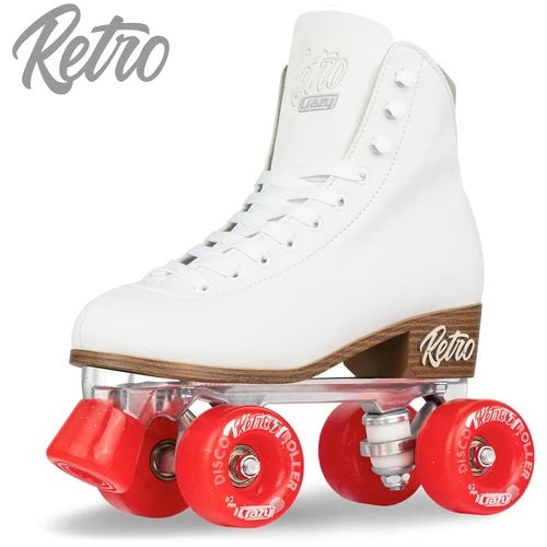 Crazy Skate Retro Roller White Sml J12-2