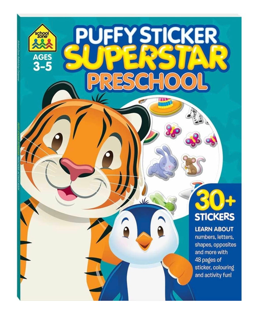School Zone Puffy Sticker Superstar Pre