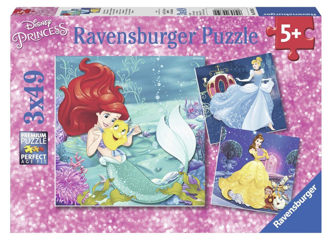 PUZZLE 3X49PC DISNEY PRINCESS ADVENTURE