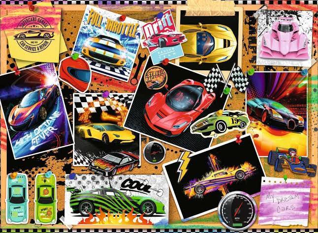 Puzzle 100Pc Dream Cars
