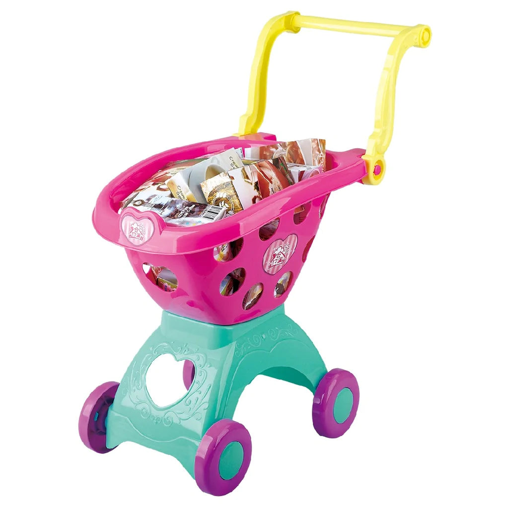 Playgo Shopping Cart 18Pc Pink