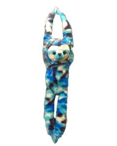 PLUSH COTTON CANDY HANGING SLOTH ASTD