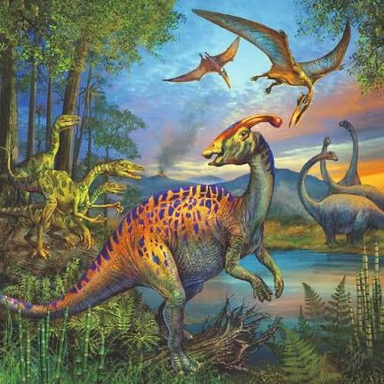 PUZZLE 3X49PC DINOSAUR FASCINATION