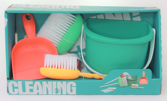 MOP BUCKET AND SWEEPING SET