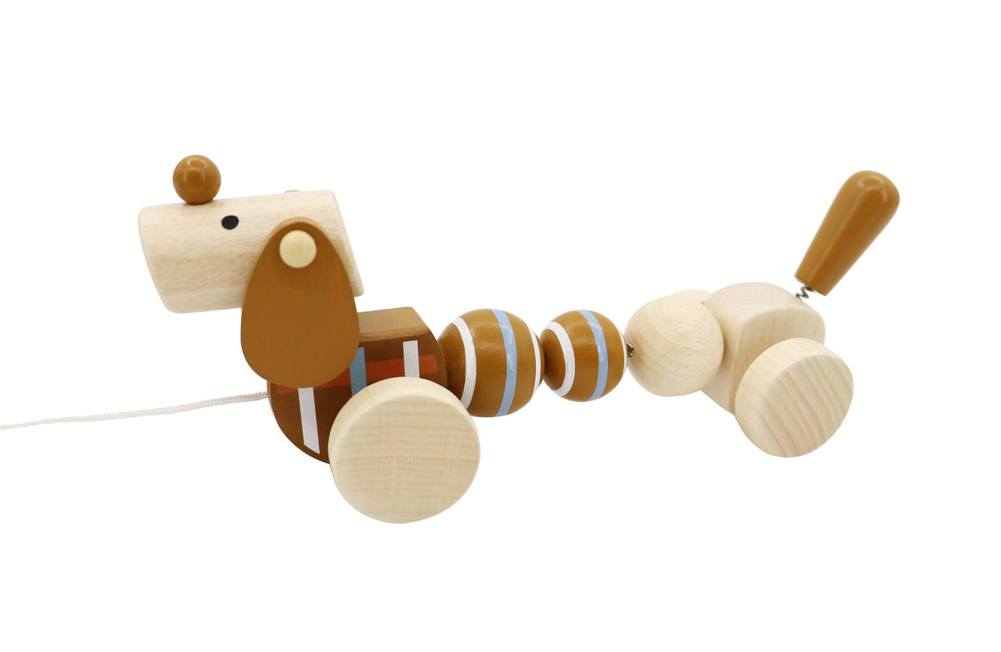 WOODEN PULL ALONG SAUSAGE DOG