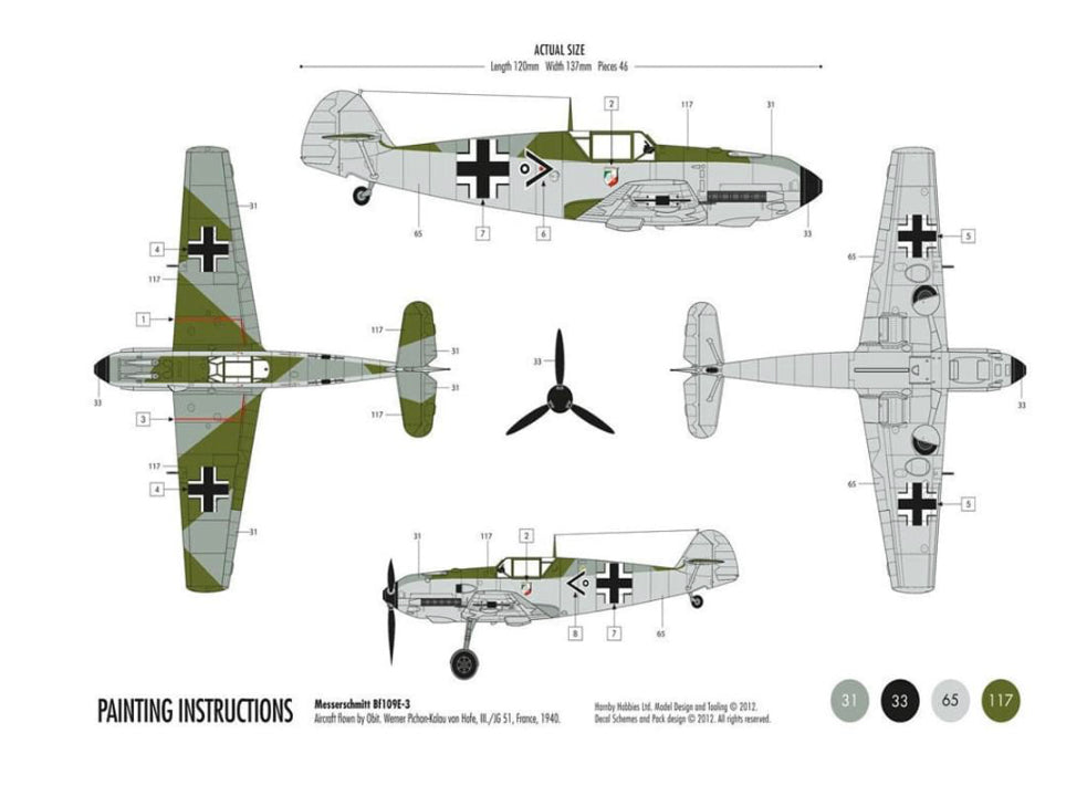 Airfix 1:72 Starter Messerschmitt