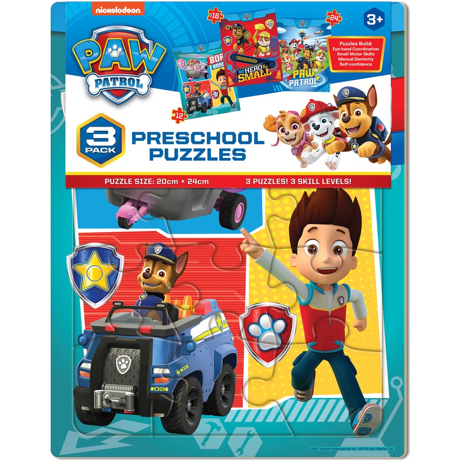PUZZLE FRAME TRAY PAW PATROL 3 PK
