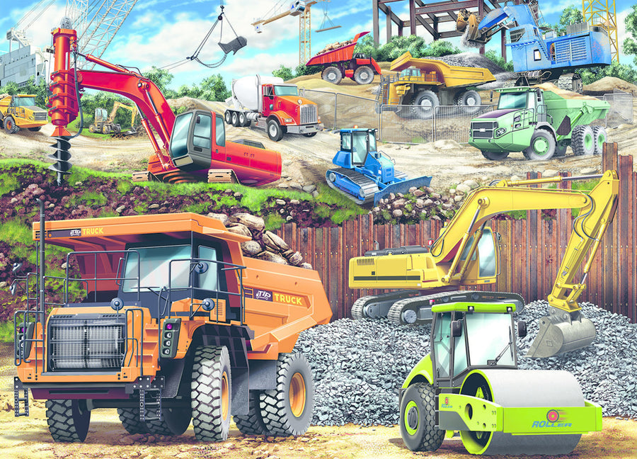 PUZZLE 100PC CONSTRUCTION VEHICLES