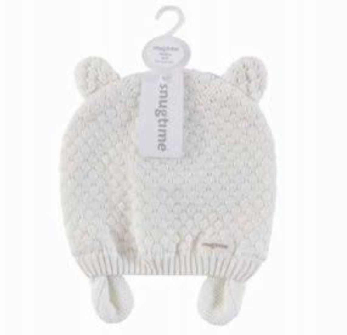 Snugtime Knit Earmuff Beanie Cream Sml