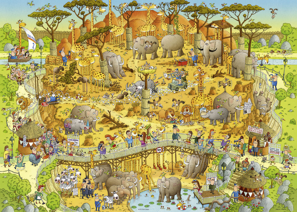 PUZZLE 1000PC HEYE FUNKY ZOO AFRICAN HAB