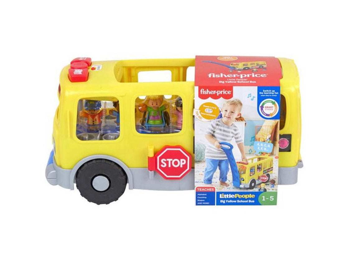 F/P LP YELLOW SCHOOL BUS PULL ALONG