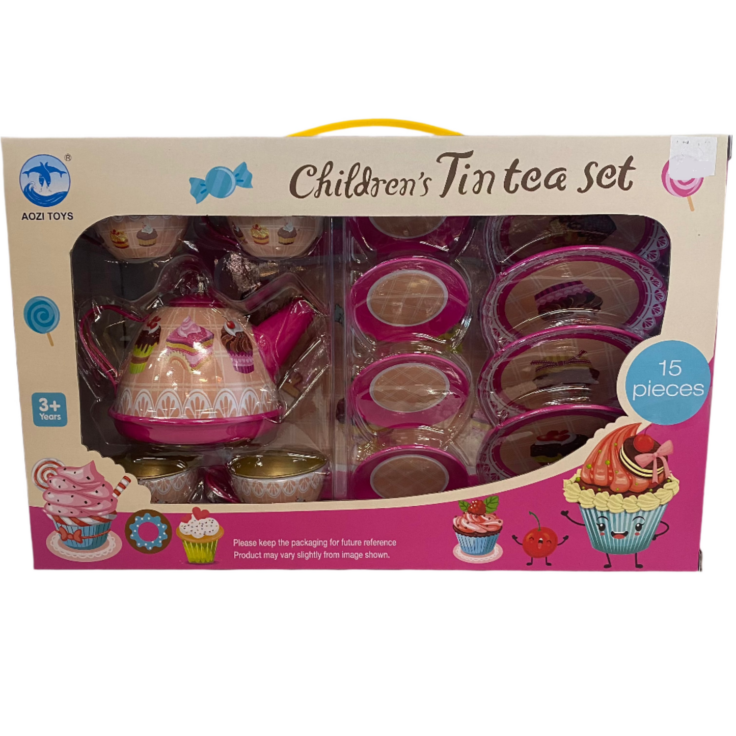 TIN TEA SET SWEET CUP CAKE