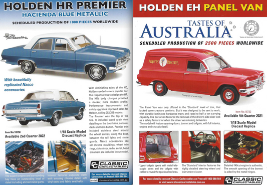 🌟 HOLDEN EH PANEL VAN 🌟 HOLDEN HR PREMIER - HACIENCDA BLUE METALLIC