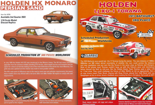 Holden HX Monaro (Persian Sand) &  Holden LJ XU-I Torana