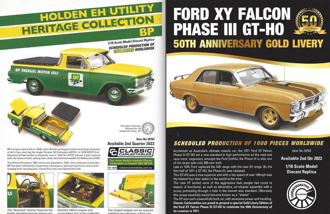 > HOLDEN EH UTILITY - HERITAGE COLLECTION - BP  > FORD XY FALCON - PHASE III - GT-HO