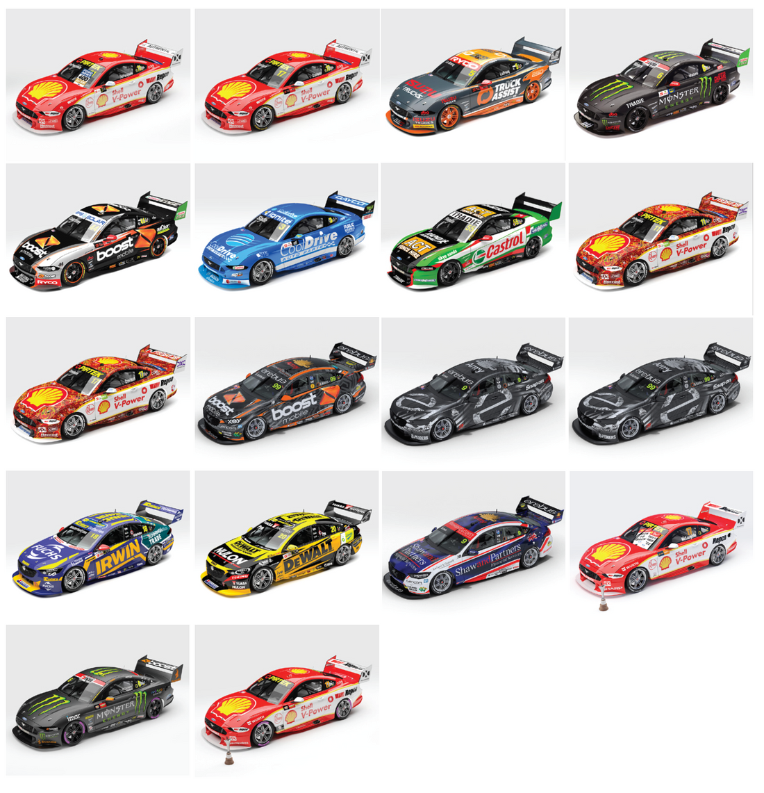 AUTHENTIC COLLECTABLES 2021 REPCO SUPERCARS CHAMPIONSHIP SEASON MODELS (VARIOUS SCALES)