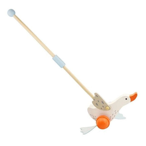 WOODEN PUSH ALONG GOOSE