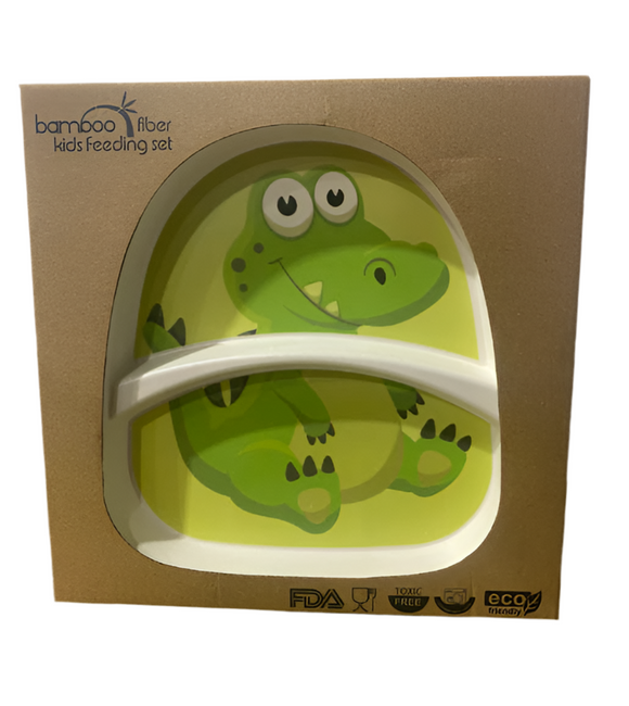 BAMBOO KIDS DINNER SET CROCODILE