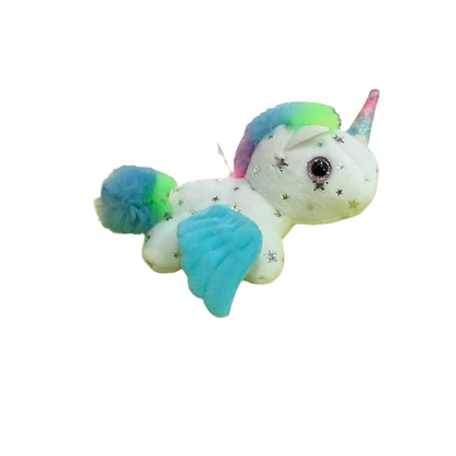 PLUSH SPARKLING UNICORN W TWIRLING TAIL