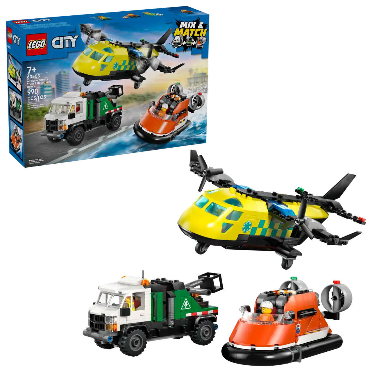 LEGO 60505 CITY PLANE/TRUCK/HOVERCRAFT