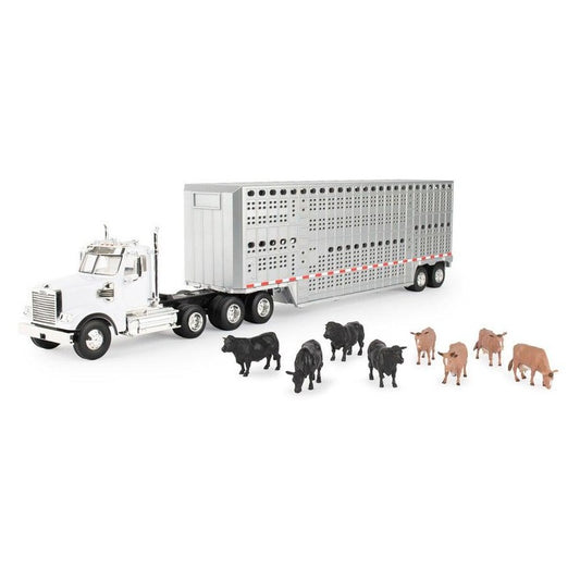 1:32 FREIGHLINER SEMI W CATTLE TRAILER