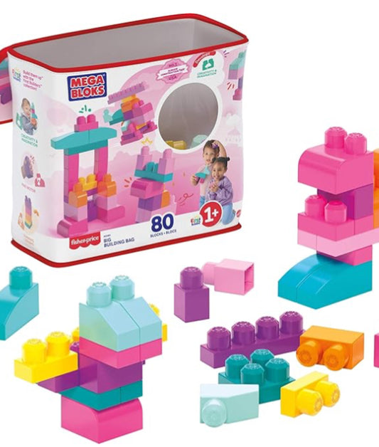 MEGA BLOKS BIG BUILDING BAG PINK