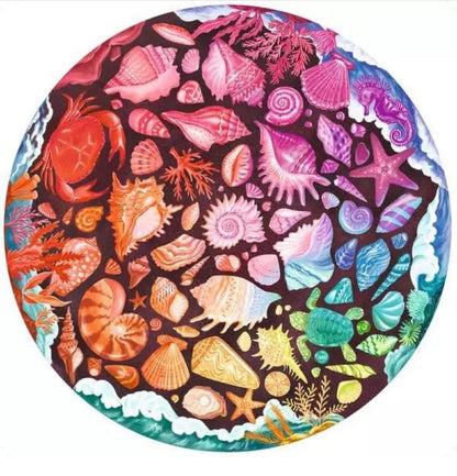 PUZZLE 500PC CIRCLE OF COLOR SHELLS