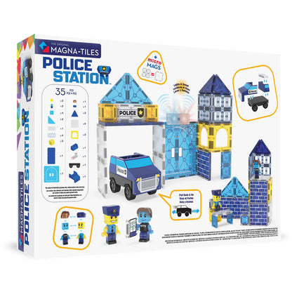 MAGNA TILES POLICE STATION 35PC